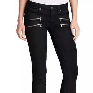 Carmar black skinny jeans with zipper fronts